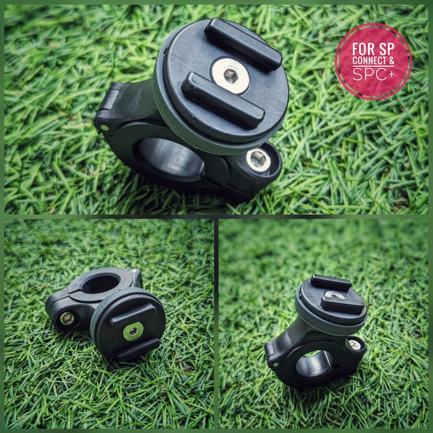 Bar Clamp for Quadlock / Peak Design / Mous Intralock / SP Connect / SPC+ / Fidlock / Bike Computers / GoPro heads
