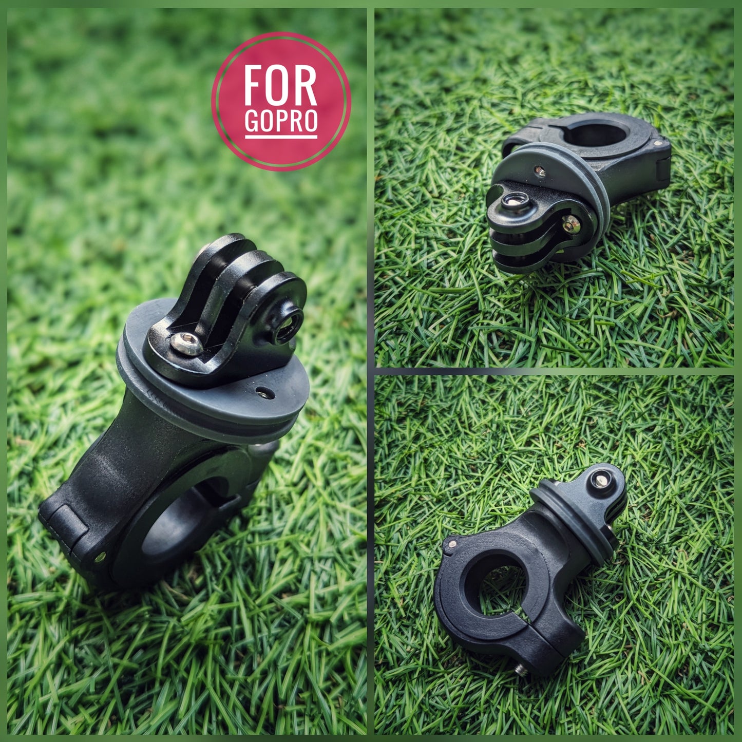 Bar Clamp for Quadlock / Peak Design / Mous Intralock / SP Connect / SPC+ / Fidlock / Bike Computers / GoPro heads