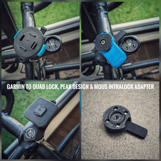 Garmin to Quad Lock / Peak Design / Mous Intralock adapter