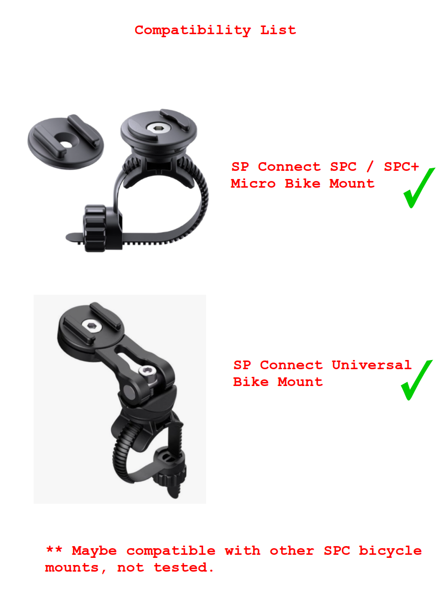 Bar Clamp for Quadlock / Peak Design / Mous Intralock / SP Connect / SPC+ / Fidlock / Bike Computers / GoPro heads