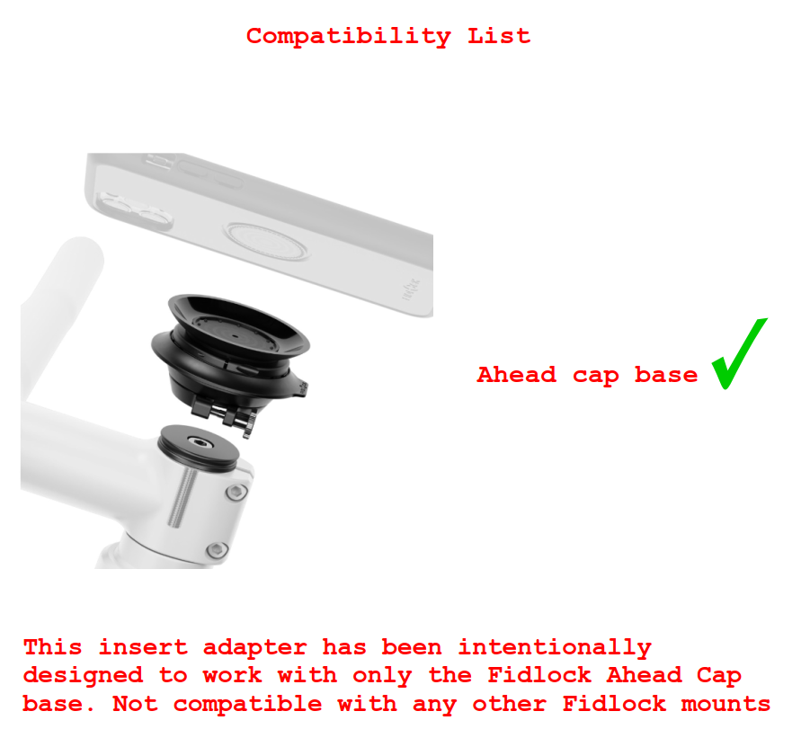 Brompton Quad Lock to Fidlock Vacuum Insert