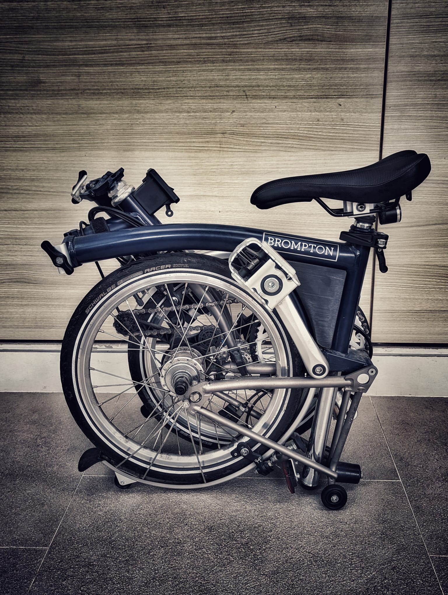 Aero Triangle frame bag for foldable Brompton bike