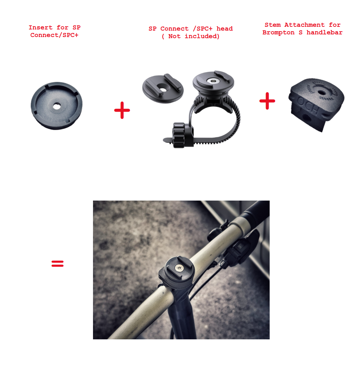 Brompton Quad Lock to SP Connect / SPC+ Insert