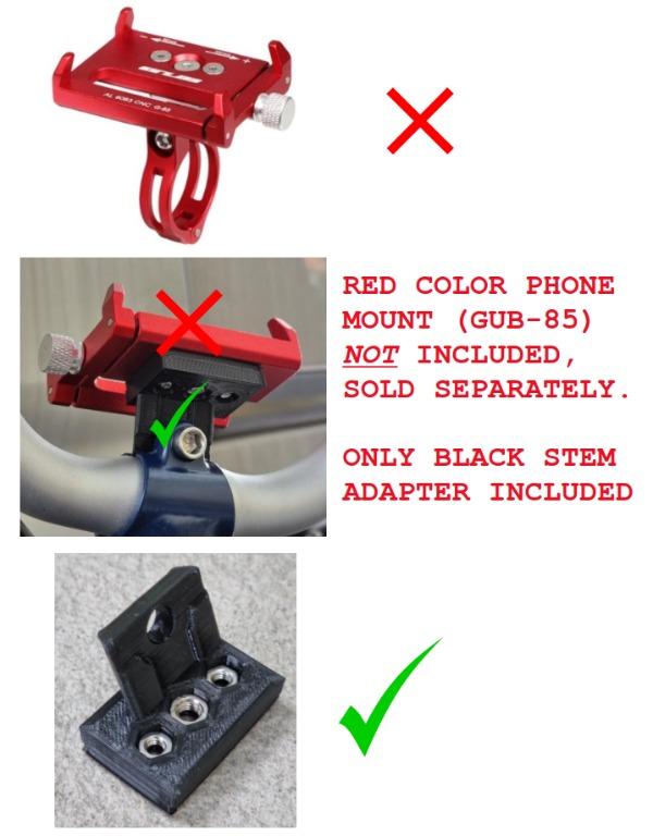 Brompton Stem Adapter for Gub-85/Decathalon Triband Phone Holder