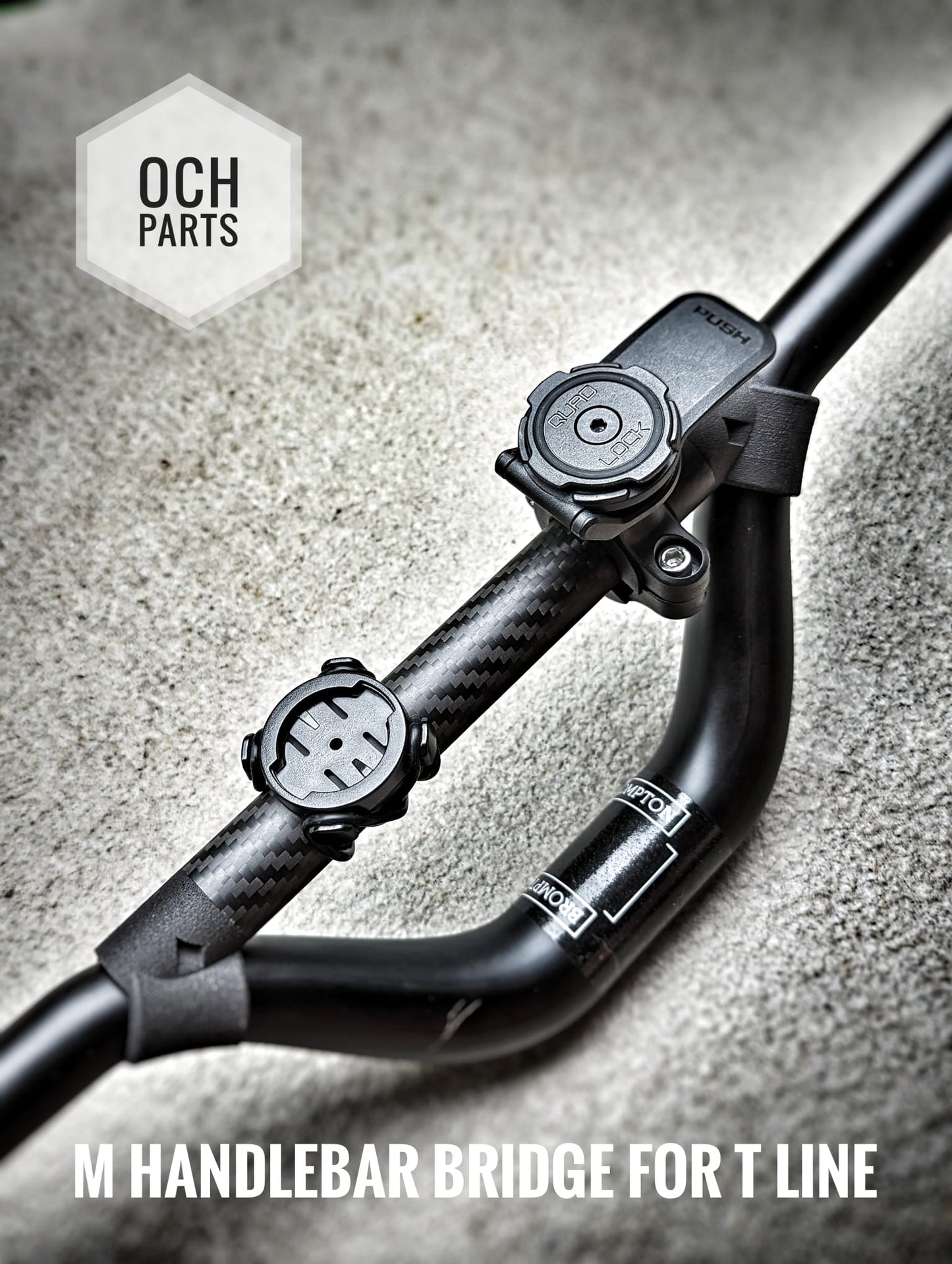 Bar Clamp for Quadlock / Peak Design / Mous Intralock / SP Connect / SPC+ / Fidlock / Bike Computers / GoPro heads