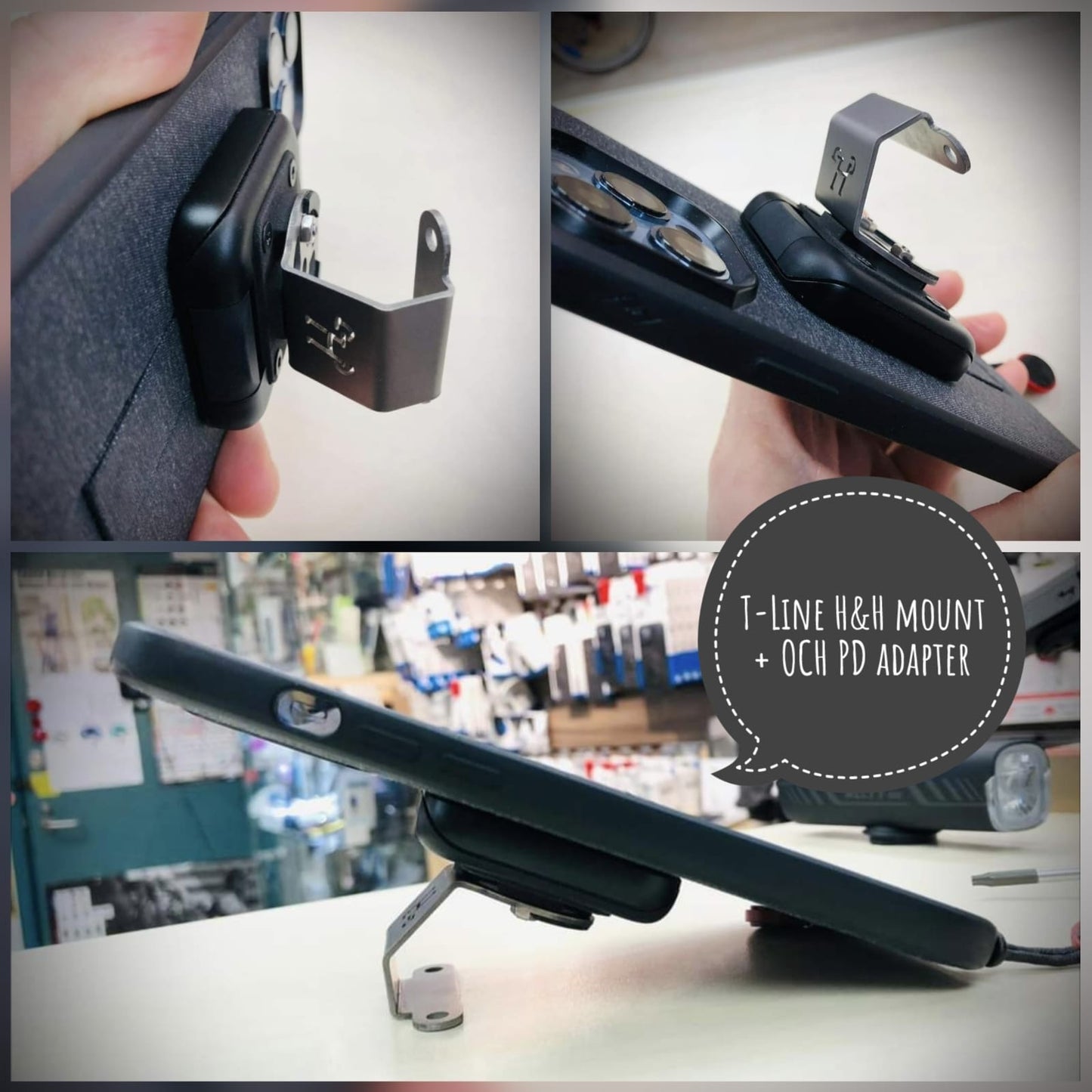 Adjustable T-line h&h mount and OCH PD adapter