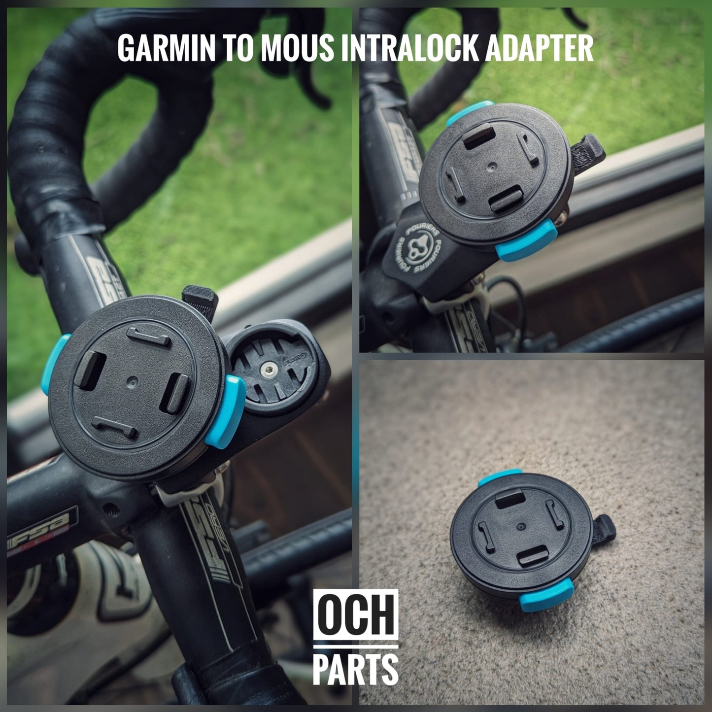 Garmin to Quad Lock / Peak Design / Mous Intralock adapter