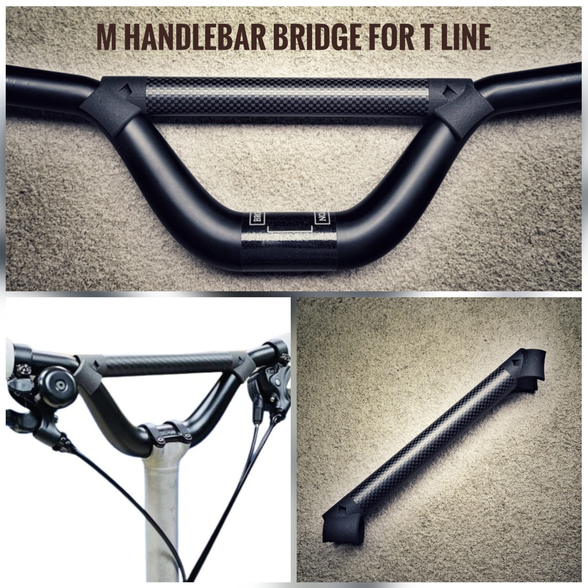 Handlebar Script Line Carbon Fiber T Line M Handlebar Bridge - T5 | OCH Parts