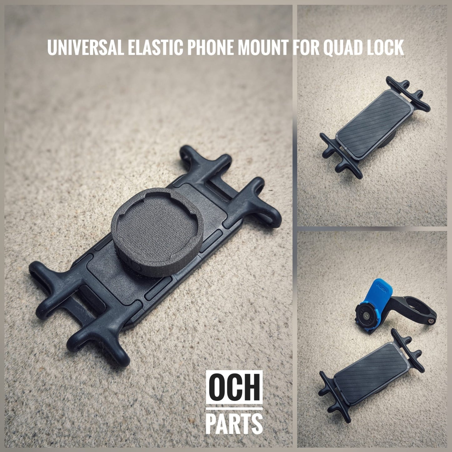 Universal Silicon Phone Mount for Quad Lock